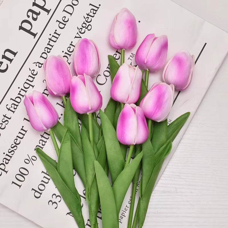 3/5/10/15/20Pcs Tulips Artificial Flowers Real Touch Flower Bouquet Tulips Fake Flower for Wedding Home Decoration