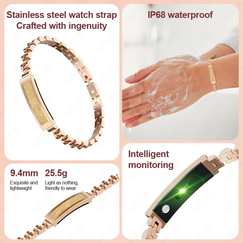 Fashion Smartwatch for Couple GPS Sport Fitness Bracelet Band Heart Rate Sleep Monitor Smart Wristband IP68 Waterproof Pedometer
