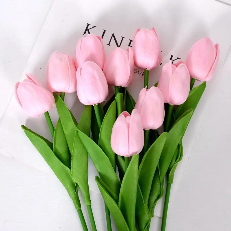 3/5/10/15/20Pcs Tulips Artificial Flowers Real Touch Flower Bouquet Tulips Fake Flower for Wedding Home Decoration