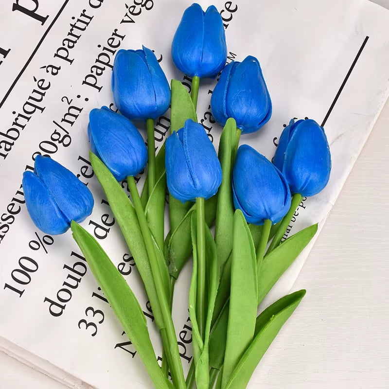 3/5/10/15/20Pcs Tulips Artificial Flowers Real Touch Flower Bouquet Tulips Fake Flower for Wedding Home Decoration