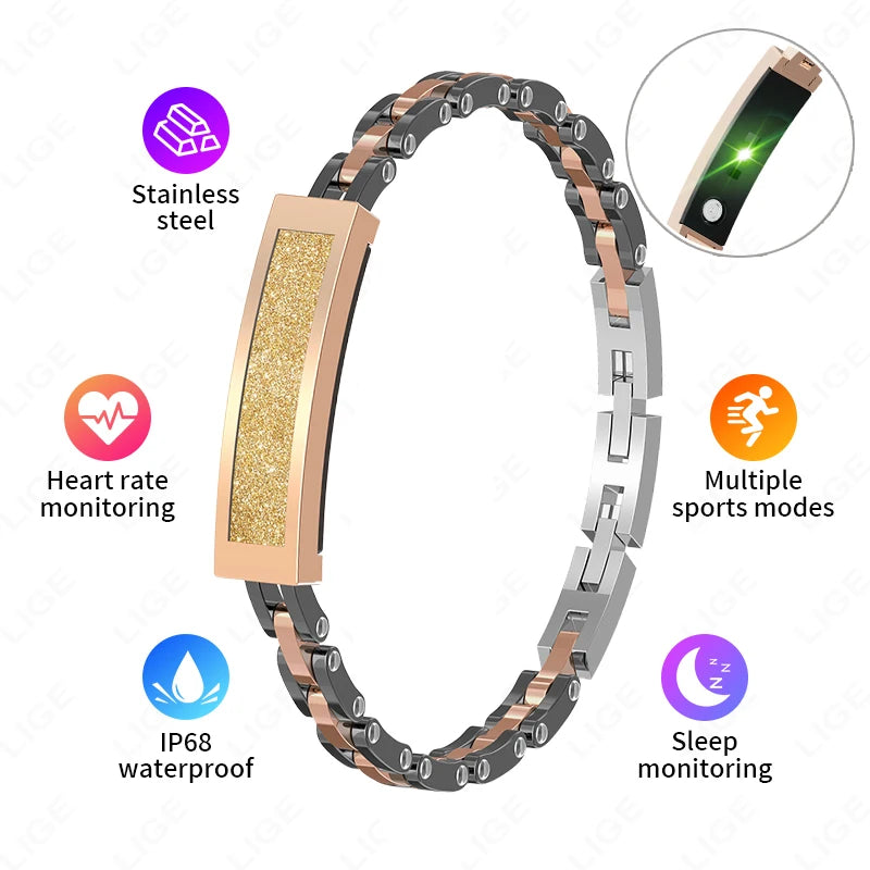 Fashion Smartwatch for Couple GPS Sport Fitness Bracelet Band Heart Rate Sleep Monitor Smart Wristband IP68 Waterproof Pedometer