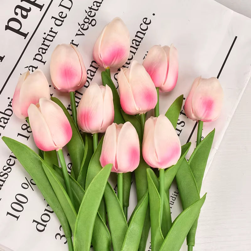3/5/10/15/20Pcs Tulips Artificial Flowers Real Touch Flower Bouquet Tulips Fake Flower for Wedding Home Decoration