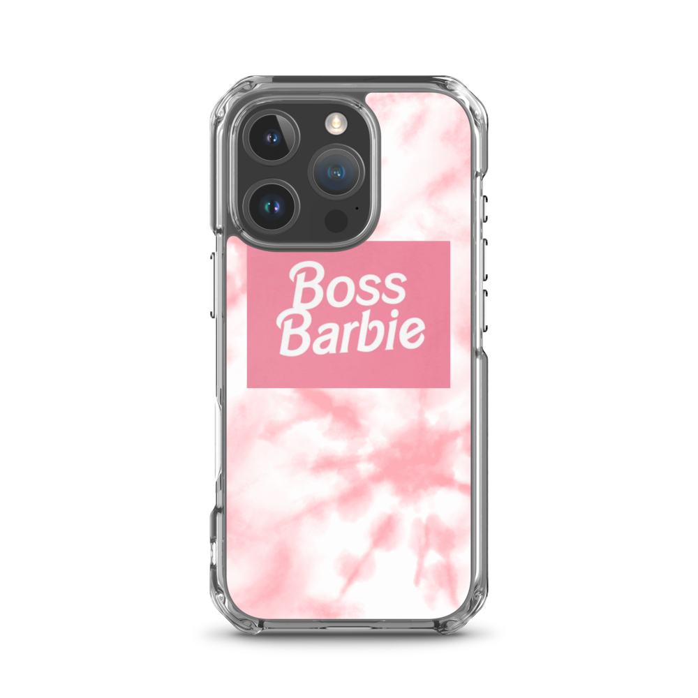 pink boss barbie Clear Case for iPhone®