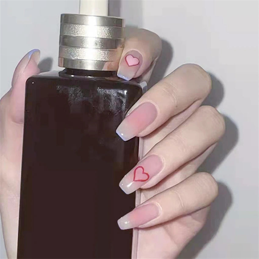 24Pcs/Set Dark Spice Wearable Black Press on Nail Tips Full Cover Fake Nails with Design Butterfly Lovely Girls False Nails Art