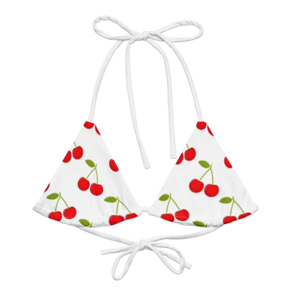 cherry kirsche Recycled Padded String Bikini Top