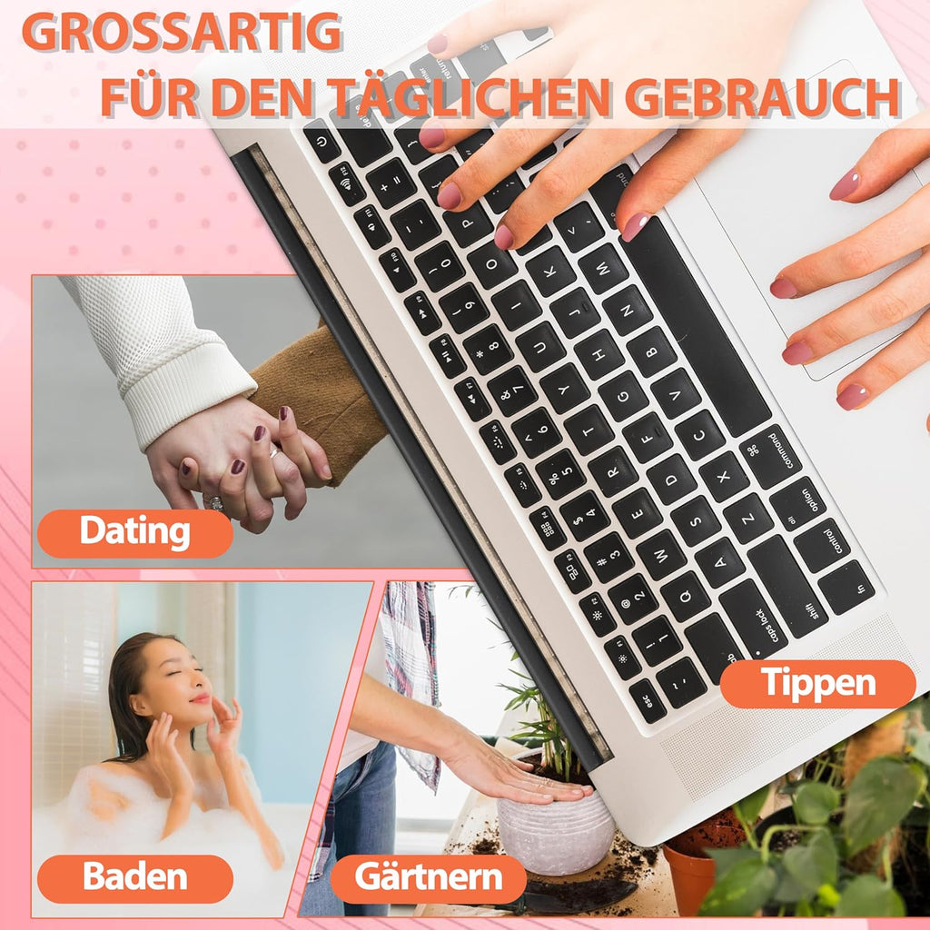 24 Stück French Tip Press on Nails Kurz, Full Cover Nägel Zum Aufdrücken, Natürlich Rosa Weiß Ombre-Acrylnägel Fake Nails Mit Nagelkleber Für Frauen Nail Art, DIY Nageldesign Alltag