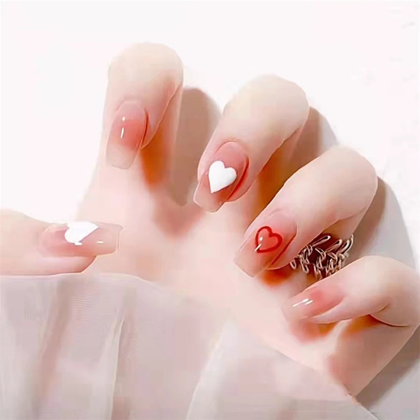 24Pcs/Set Dark Spice Wearable Black Press on Nail Tips Full Cover Fake Nails with Design Butterfly Lovely Girls False Nails Art