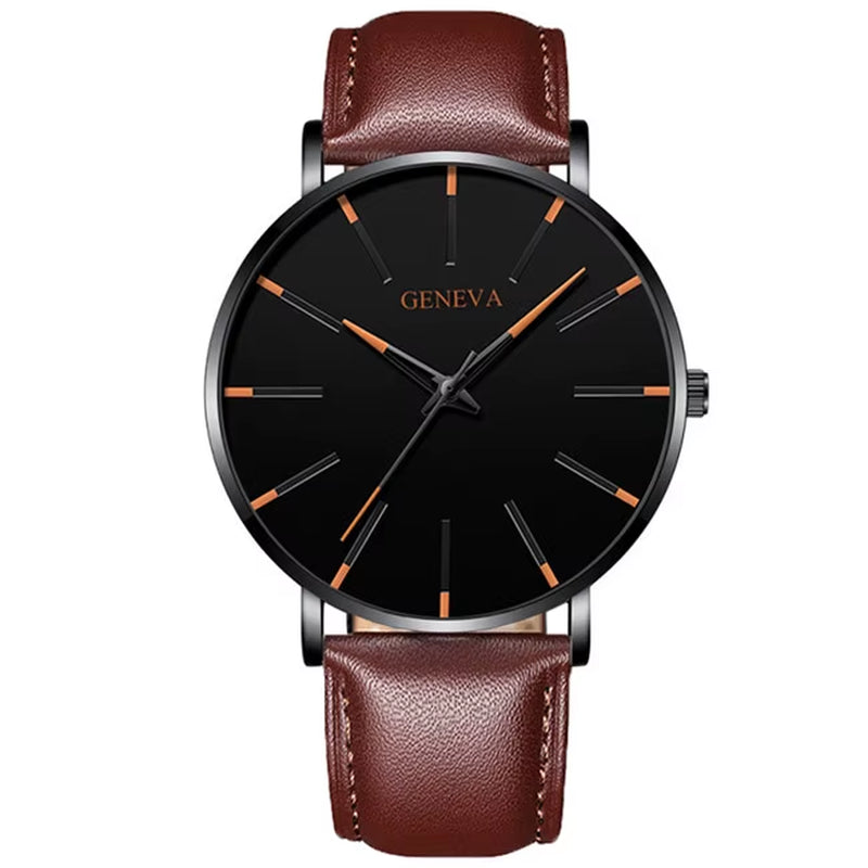 Reloj Hombre 2023 Watch Men Minimalist Ultra Thin Watches Men'S Fashion Stainless Steel Mesh Belt Quartz Watch Relogio Masculino