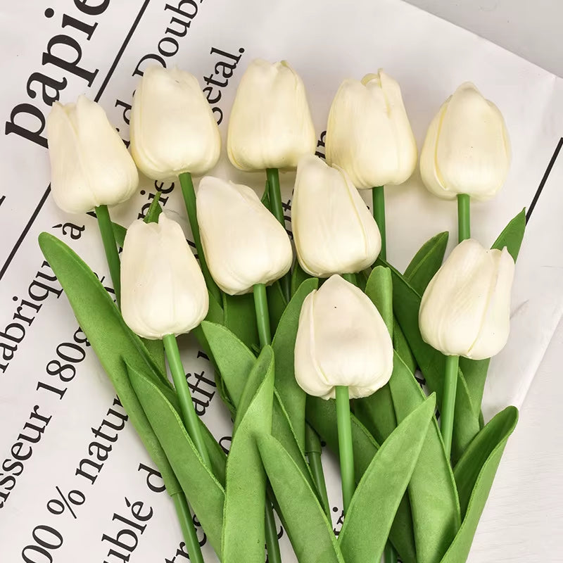 3/5/10/15/20Pcs Tulips Artificial Flowers Real Touch Flower Bouquet Tulips Fake Flower for Wedding Home Decoration