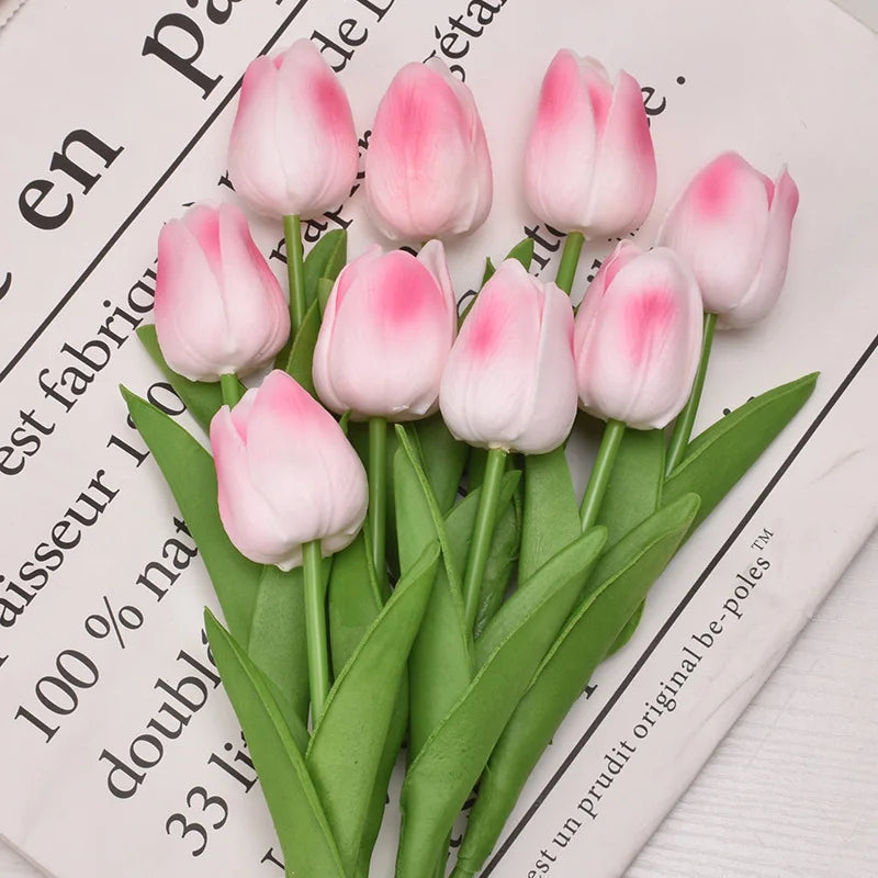 3/5/10/15/20Pcs Tulips Artificial Flowers Real Touch Flower Bouquet Tulips Fake Flower for Wedding Home Decoration