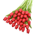 31Pcs Tulips Artificial Flower Real Touch Tulipe Flowers Fake Flowers Wedding Decoration Flowers Christmas Home Garden Decor