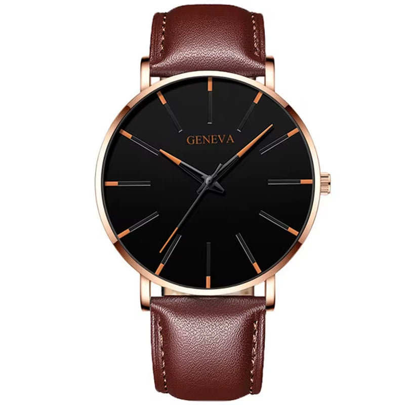 Reloj Hombre 2023 Watch Men Minimalist Ultra Thin Watches Men'S Fashion Stainless Steel Mesh Belt Quartz Watch Relogio Masculino