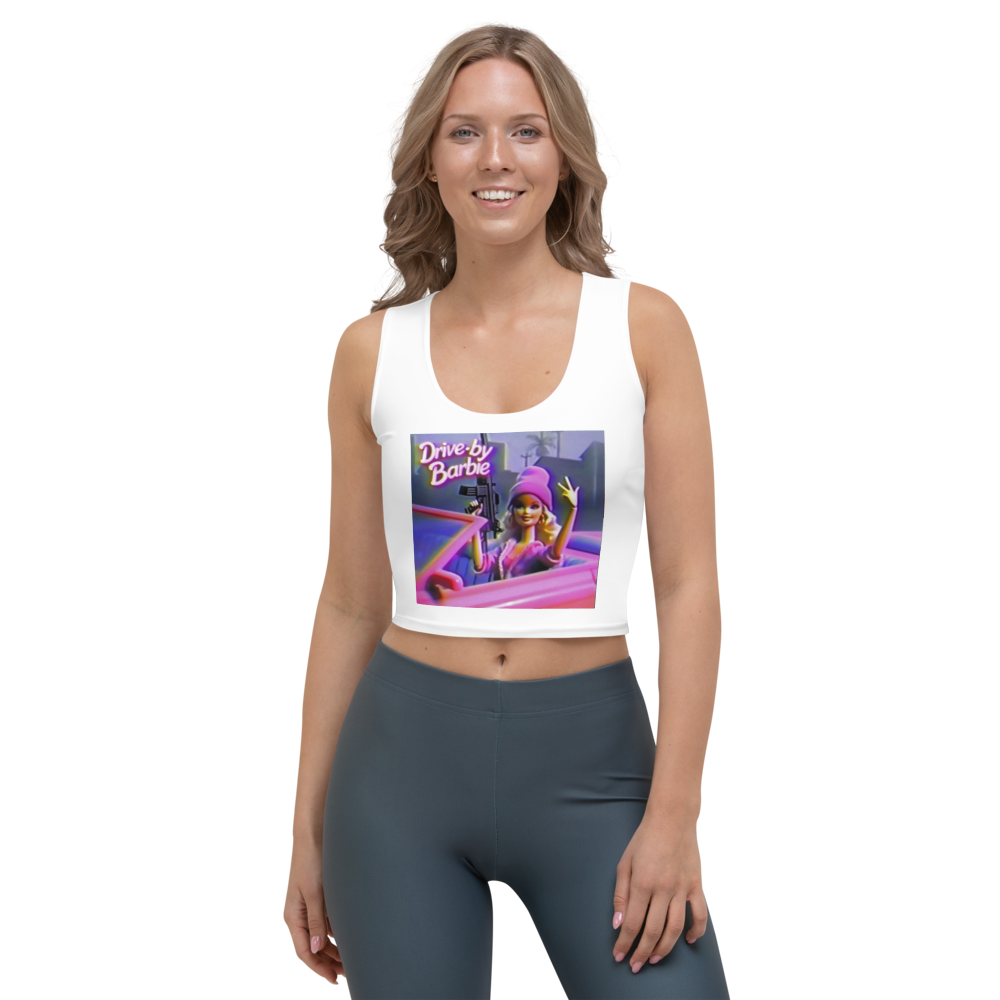 barbie gangsta All-Over Print Crop Top