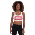 Pink boss barbie Padded Sports Bra