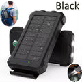 1O000 Mah Solar Power Bank, Waterproof, 2 USB Ports, LED Charger for Mobile Phones