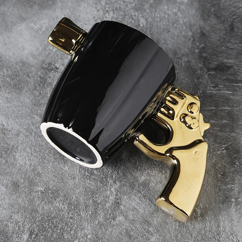 Ceramic Gun Mug Cup Pistol Gun Handle Mug Cup Sheriff Mug