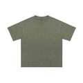 Summer New Cotton T-Shirt Men'S Retro Washed Distressed Short Sleeve Drop Shoulder Loose Fashion Brand