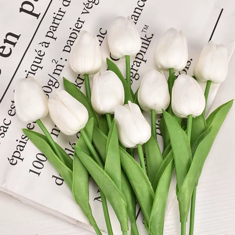 3/5/10/15/20Pcs Tulips Artificial Flowers Real Touch Flower Bouquet Tulips Fake Flower for Wedding Home Decoration