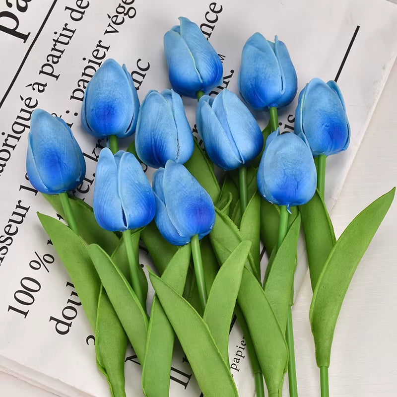 3/5/10/15/20Pcs Tulips Artificial Flowers Real Touch Flower Bouquet Tulips Fake Flower for Wedding Home Decoration