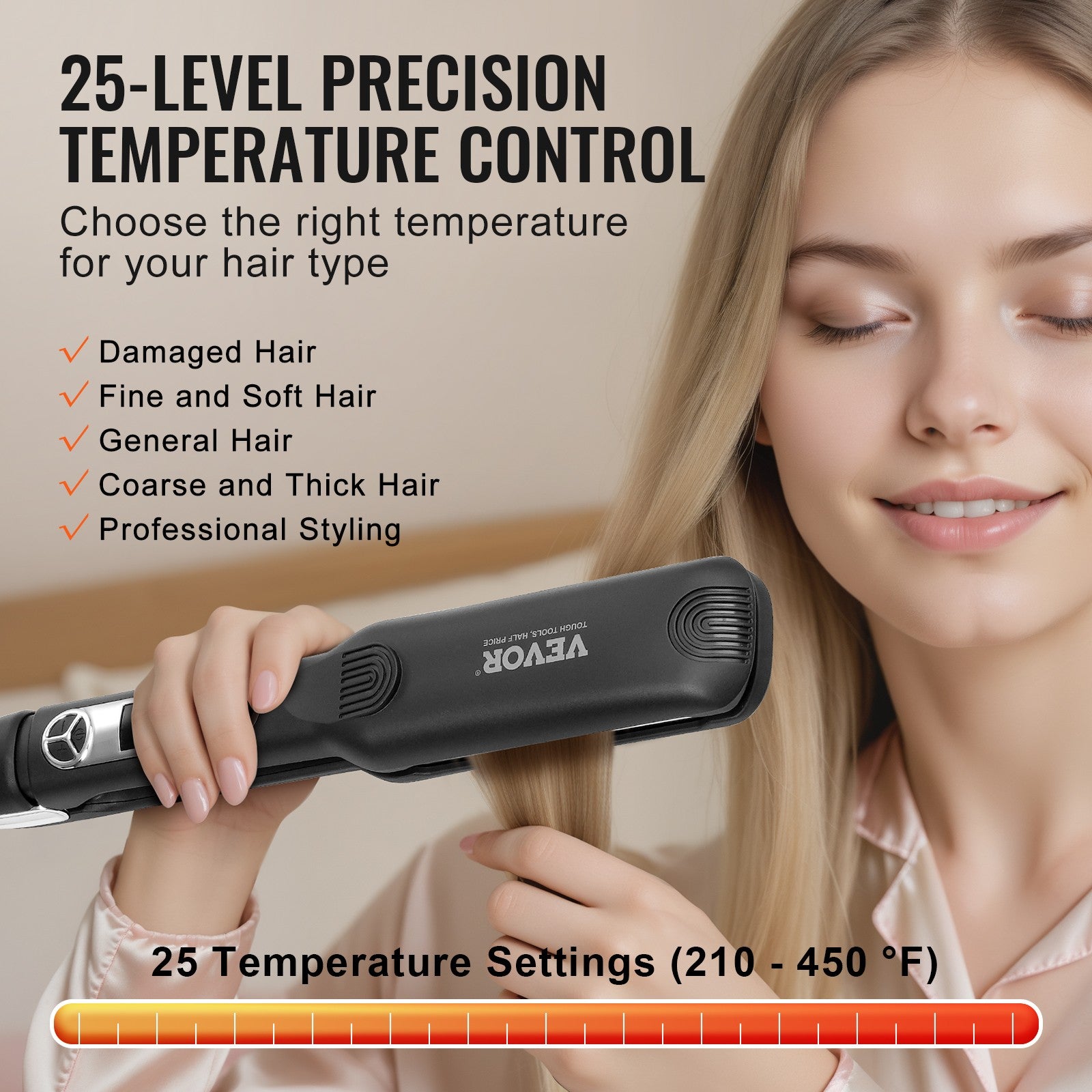 Haarglätter 4Cm Glätteisen Haareisen 25 Temperaturstuf