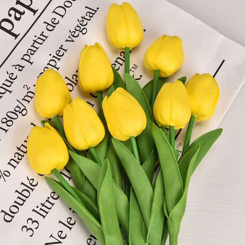 3/5/10/15/20Pcs Tulips Artificial Flowers Real Touch Flower Bouquet Tulips Fake Flower for Wedding Home Decoration