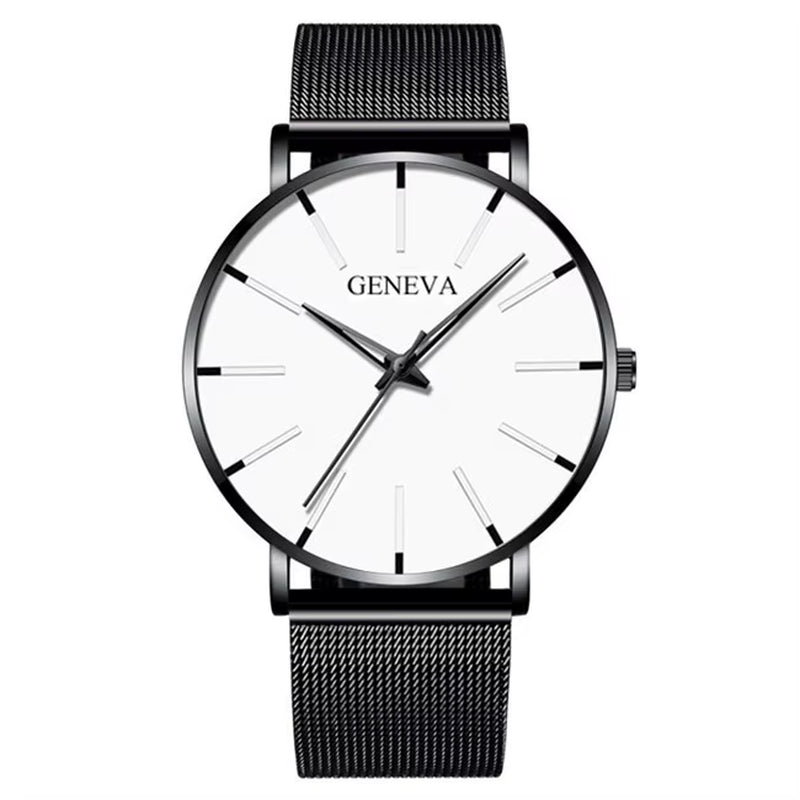 Reloj Hombre 2023 Watch Men Minimalist Ultra Thin Watches Men'S Fashion Stainless Steel Mesh Belt Quartz Watch Relogio Masculino